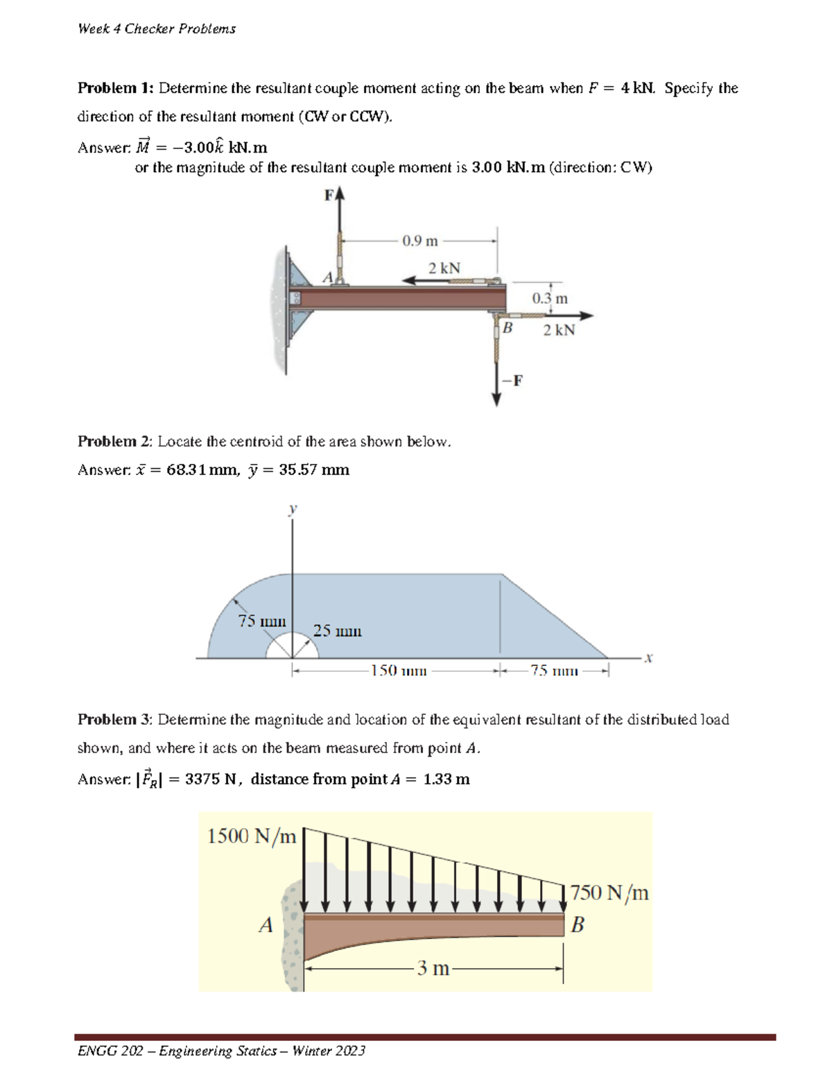 Week 4 Checker Problems - Week 4 Checker Problems ENGG 202 ...
