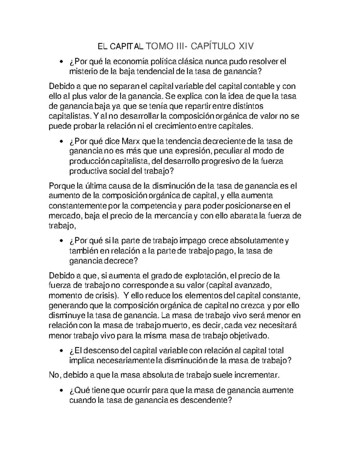 EL Capital TOMO III - EL CAPITAL TOMO III- CAPÍTULO XIV ¿Por Qué La ...