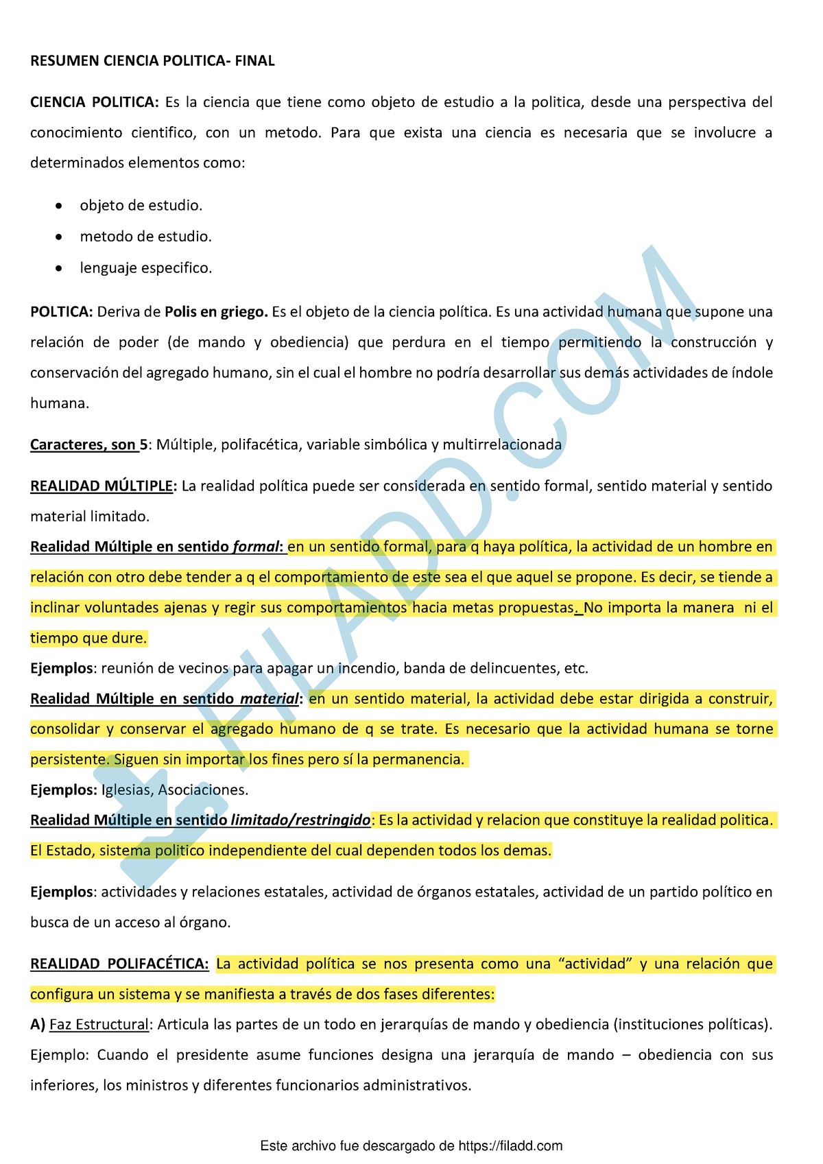 Resumen Ciencia Politica - RESUMEN CIENCIA POLITICA- FINAL CIENCIA ...