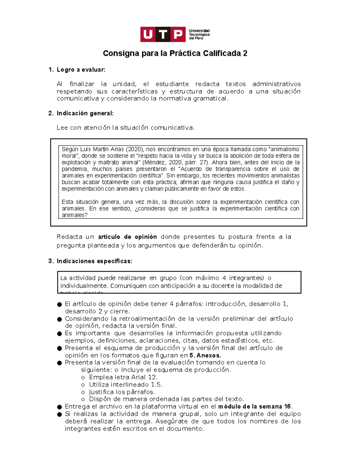 MGC A16E PC2Consigna 23C2Av2 - Consigna Para La Práctica Calificada 2 1 ...