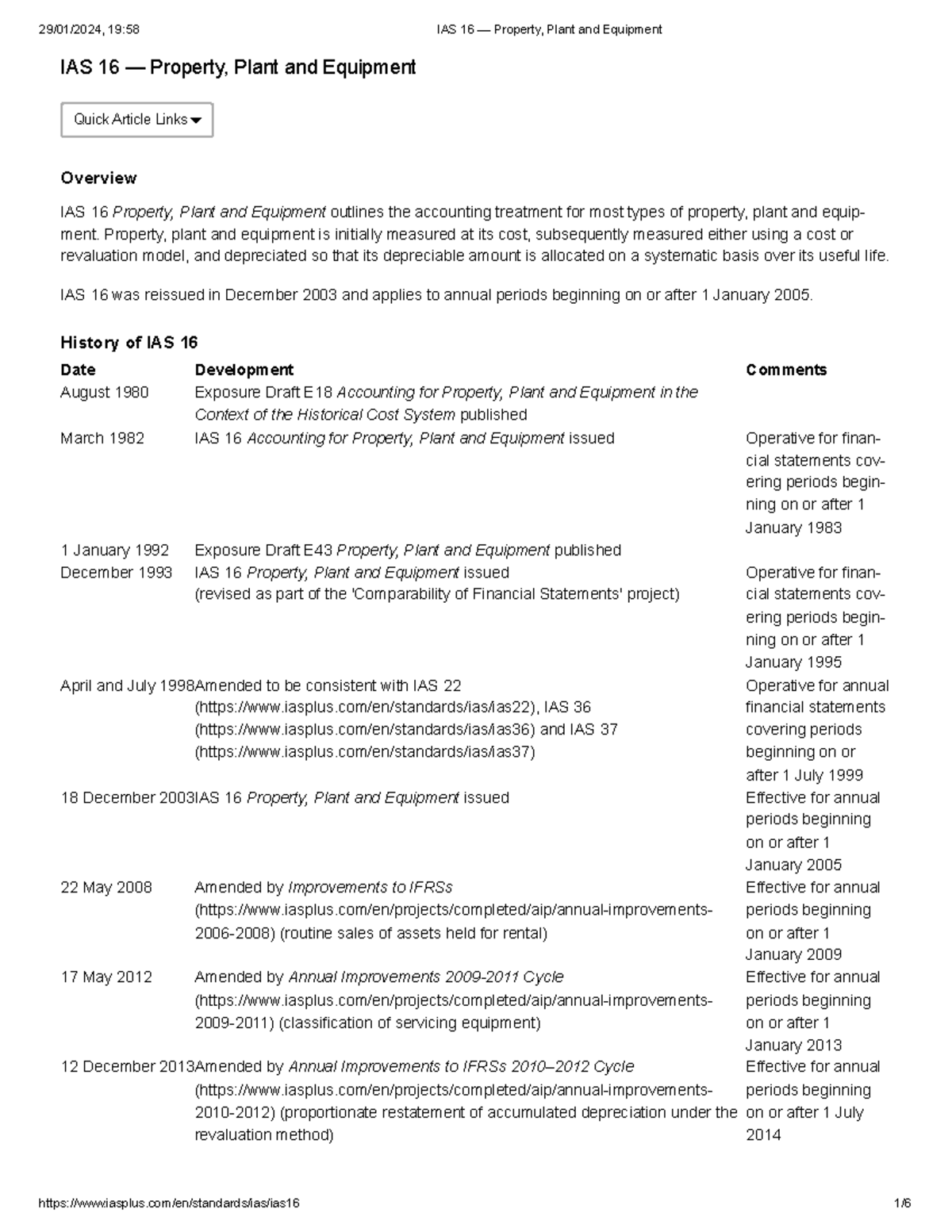 IAS 16 — Property, Plant and Equipment - IAS 16 — Property, Plant and ...