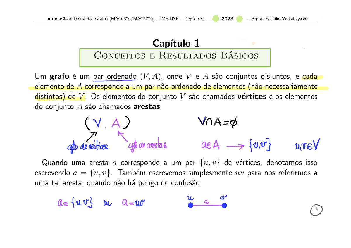 Cap1 Pp 01 09 Completa - Capítulo 1 De Grafos Usp - Introdu ̧c ̃ao `a ...