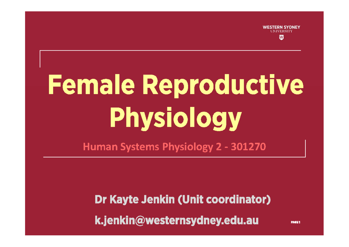 11 The Female Reproductive System full page - Human Systems Physiology ...