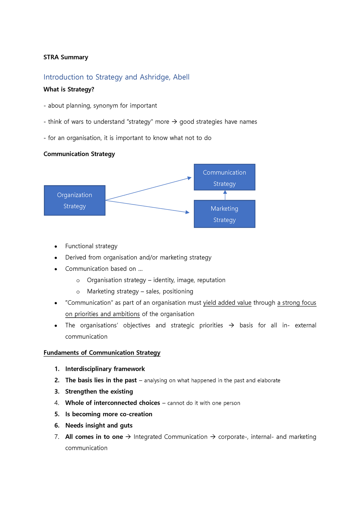 Pdf Stra Summary Samenvatting Strategy Stra Summary Introduction To