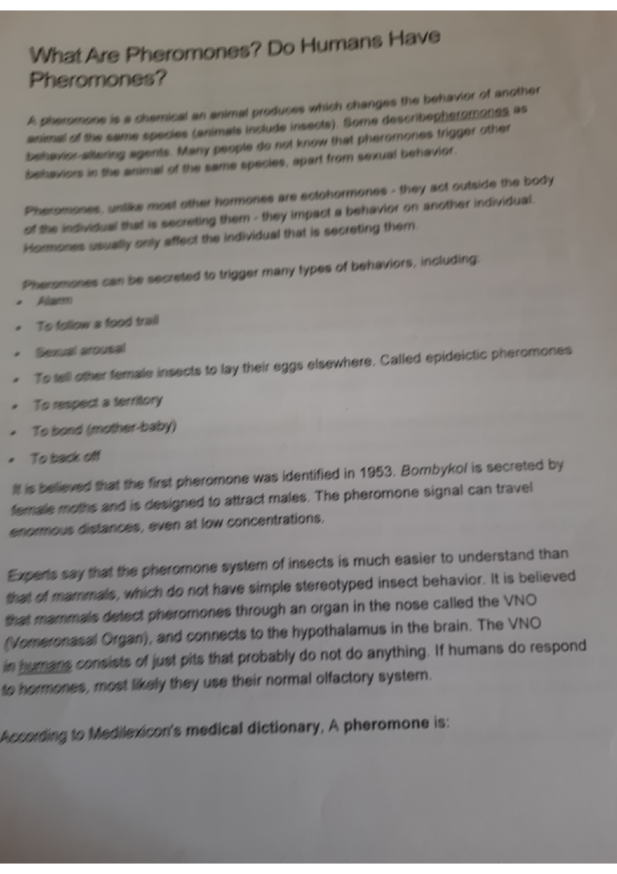 What are pheromones do humans have pheromones and