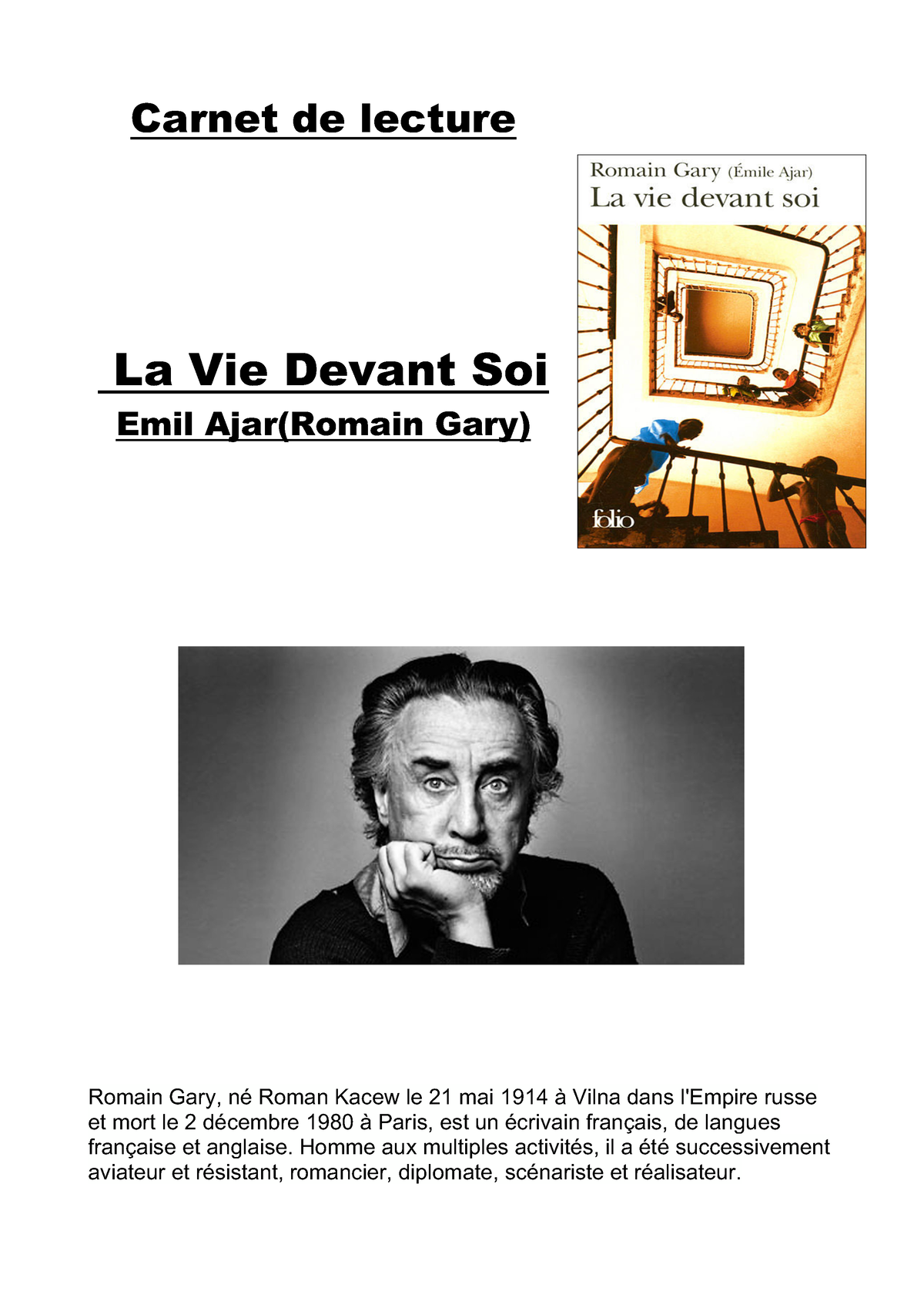 📚Mémo'Art d'Adrien📚 on X: Je ne le répéterai jamais assez. Romain Gary  est un immense écrivain. Ses Cerfs-volants en sont une preuve parfaite. Le  récit est puissant, émouvant et drôle. L'idée du