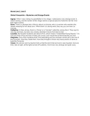 Wl3e level 02 u04 gw video script - World Link 2, Unit 4 Good Morning ...