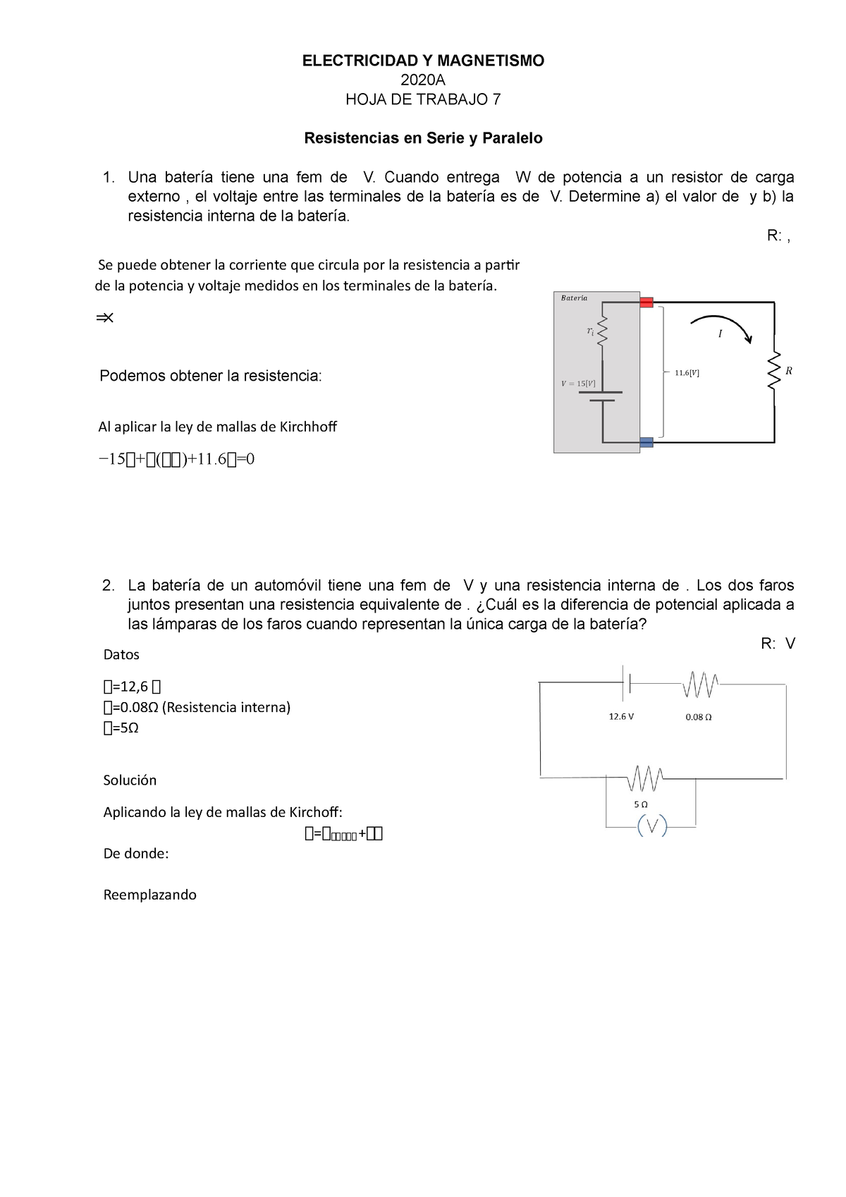 Hoja 7 EYM - Ejercicios Resueltos De La Hoja 7 - ELECTRICIDAD Y ...