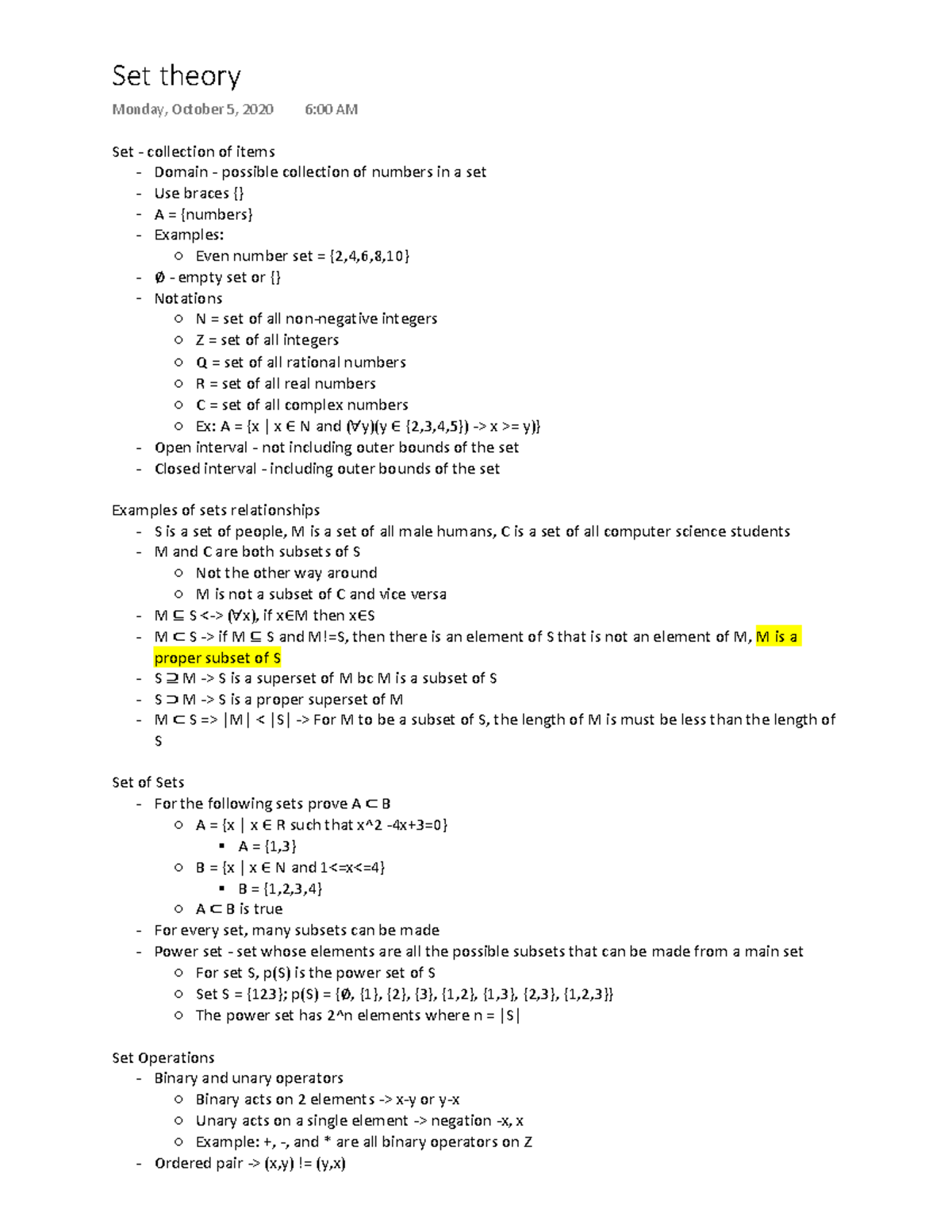 cs1300-set-theory-set-collection-of-items-domain-possible