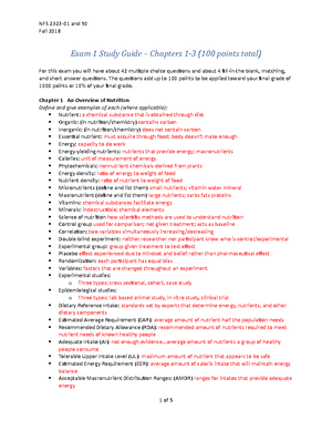 Chapter 01 An Overview Of Nutrition Chapter 01 An Overview Of