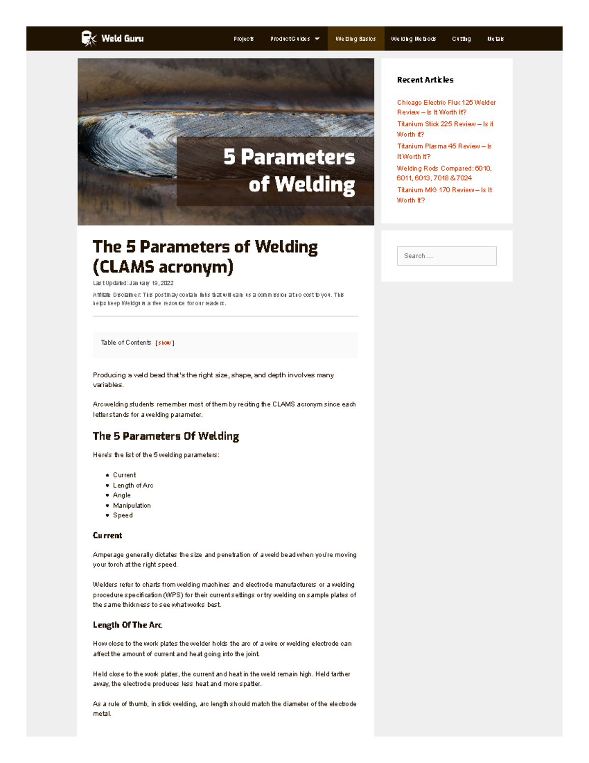 Weldguru com welding parameter The 5 Parameters of Welding (CLAMS