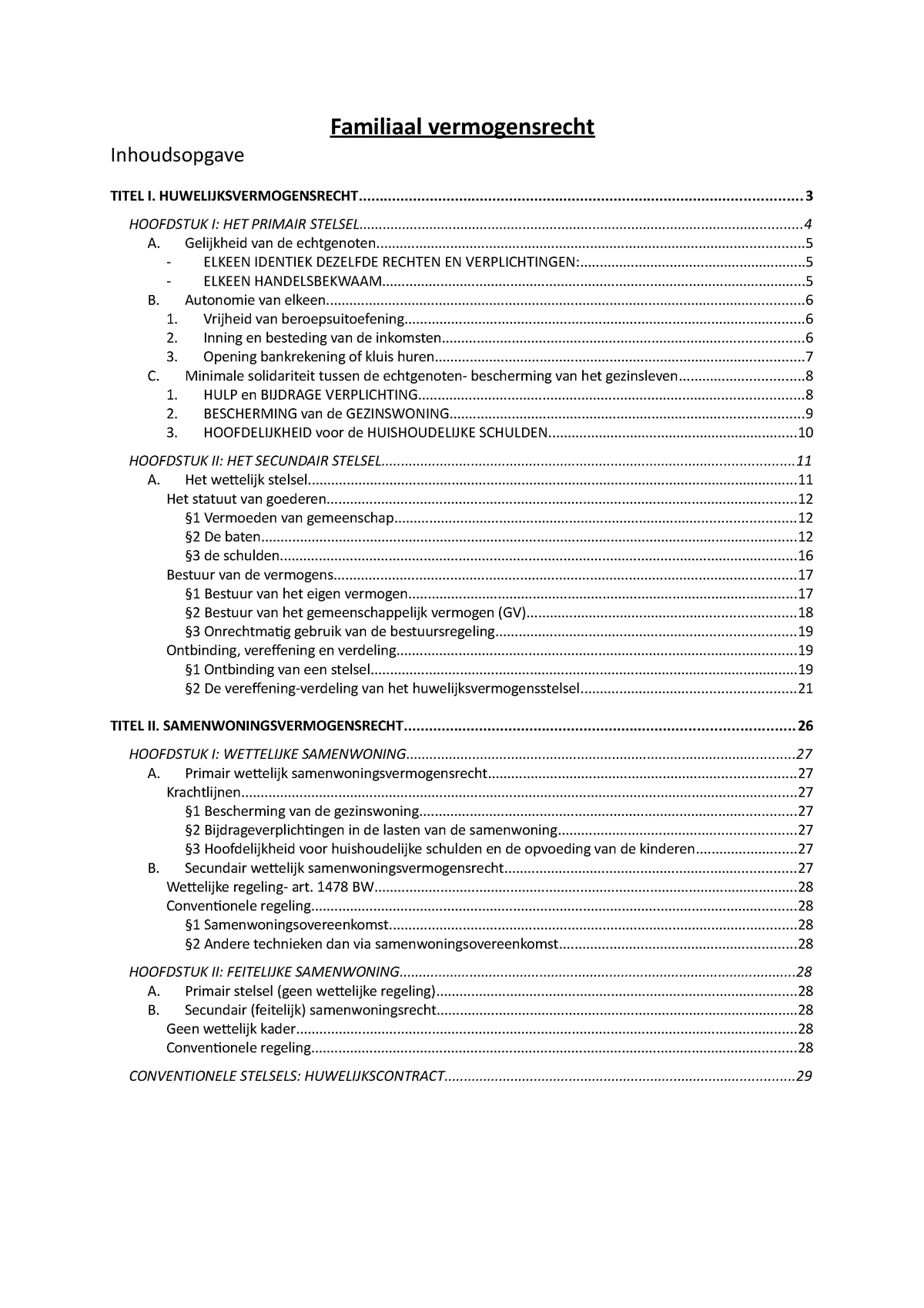 Familiaal Vermogensrecht - Familiaal Vermogensrecht TITEL I. - Studocu