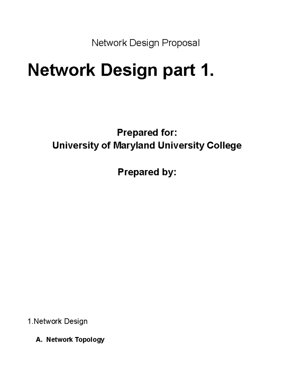 Work Design Proposal Part 1 Studocu