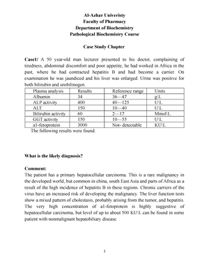 case study examples biochemistry