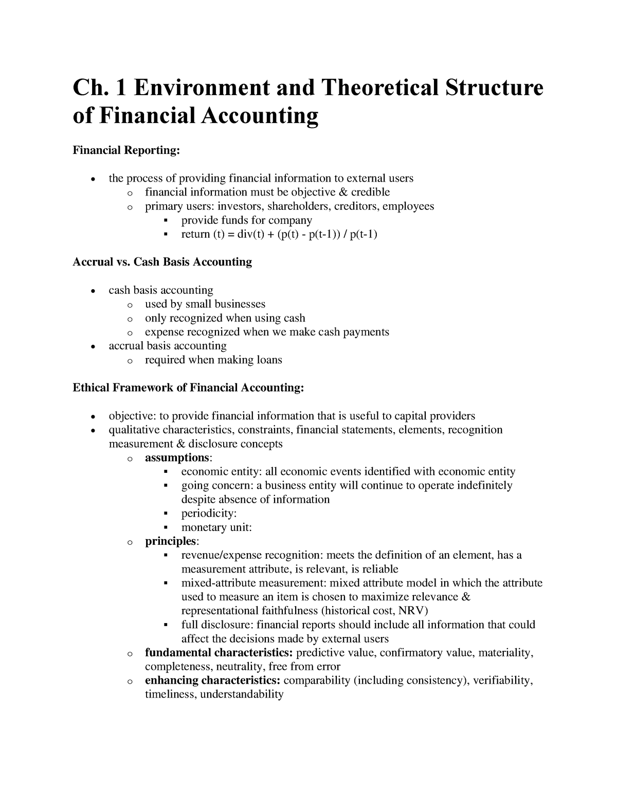 intermediate financial accounting assignment