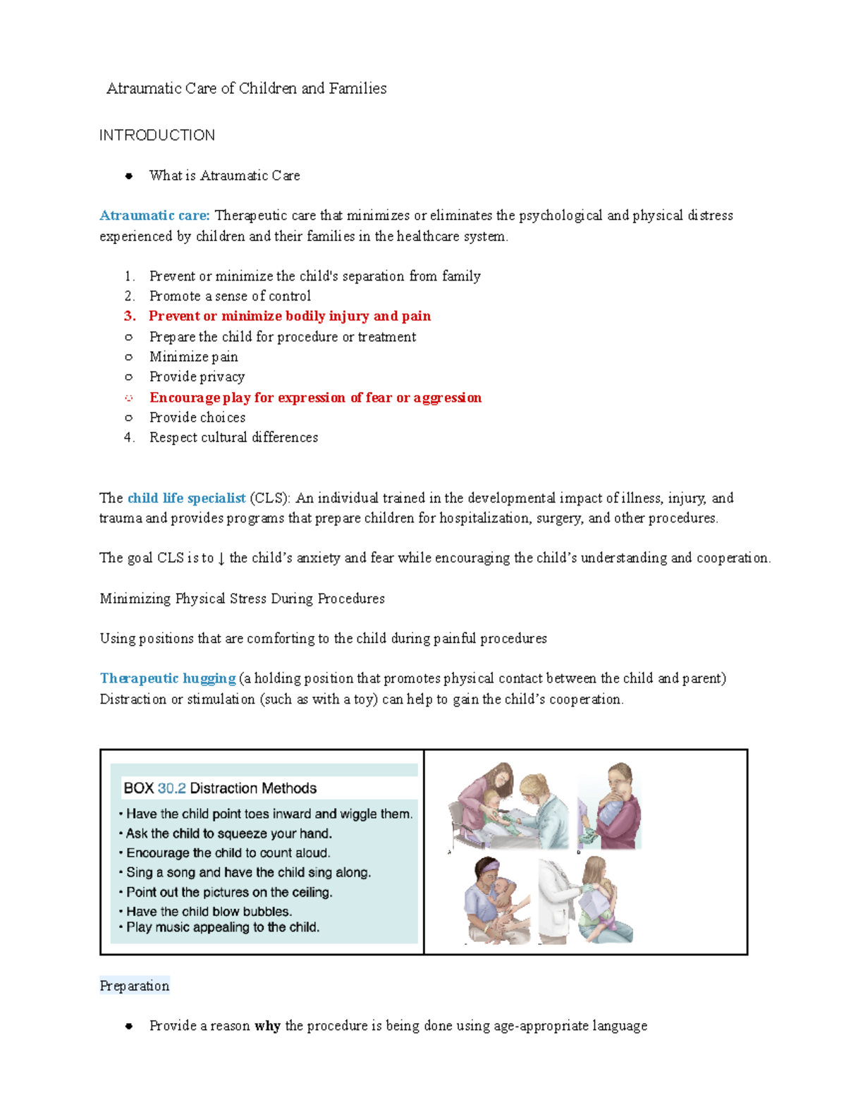 Chapter 30 - Atraumatic Care of Children and Families INTRODUCTION What ...