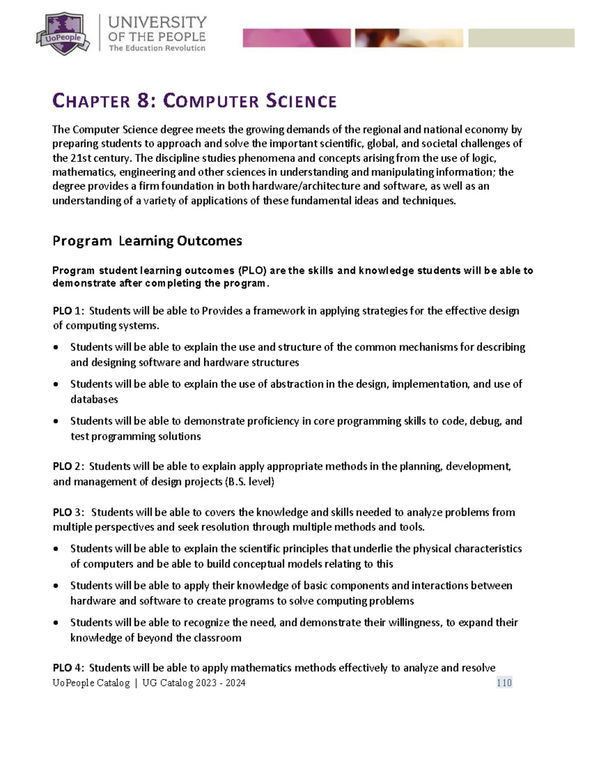Computer Science Course - C HAPTER 8: C OMPUTER S CIENCE The Computer ...