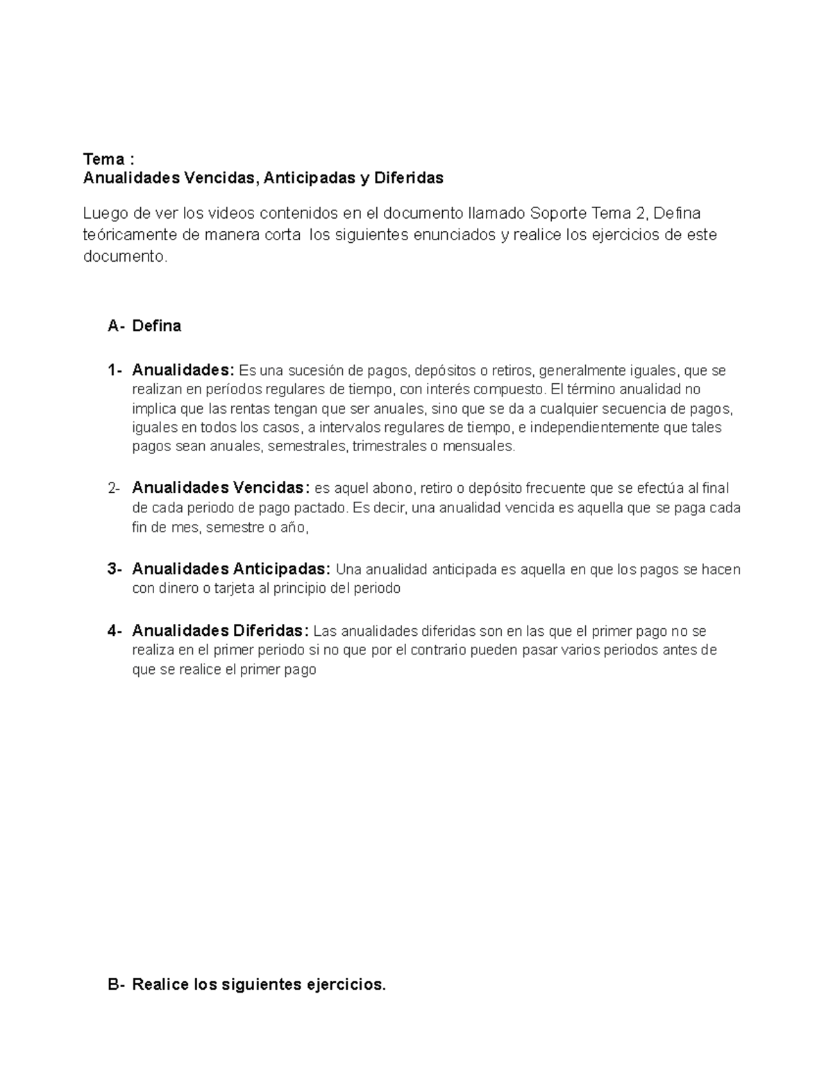 Tarea 5 De Mat F Bruno - Tema : Anualidades Vencidas, Anticipadas Y ...