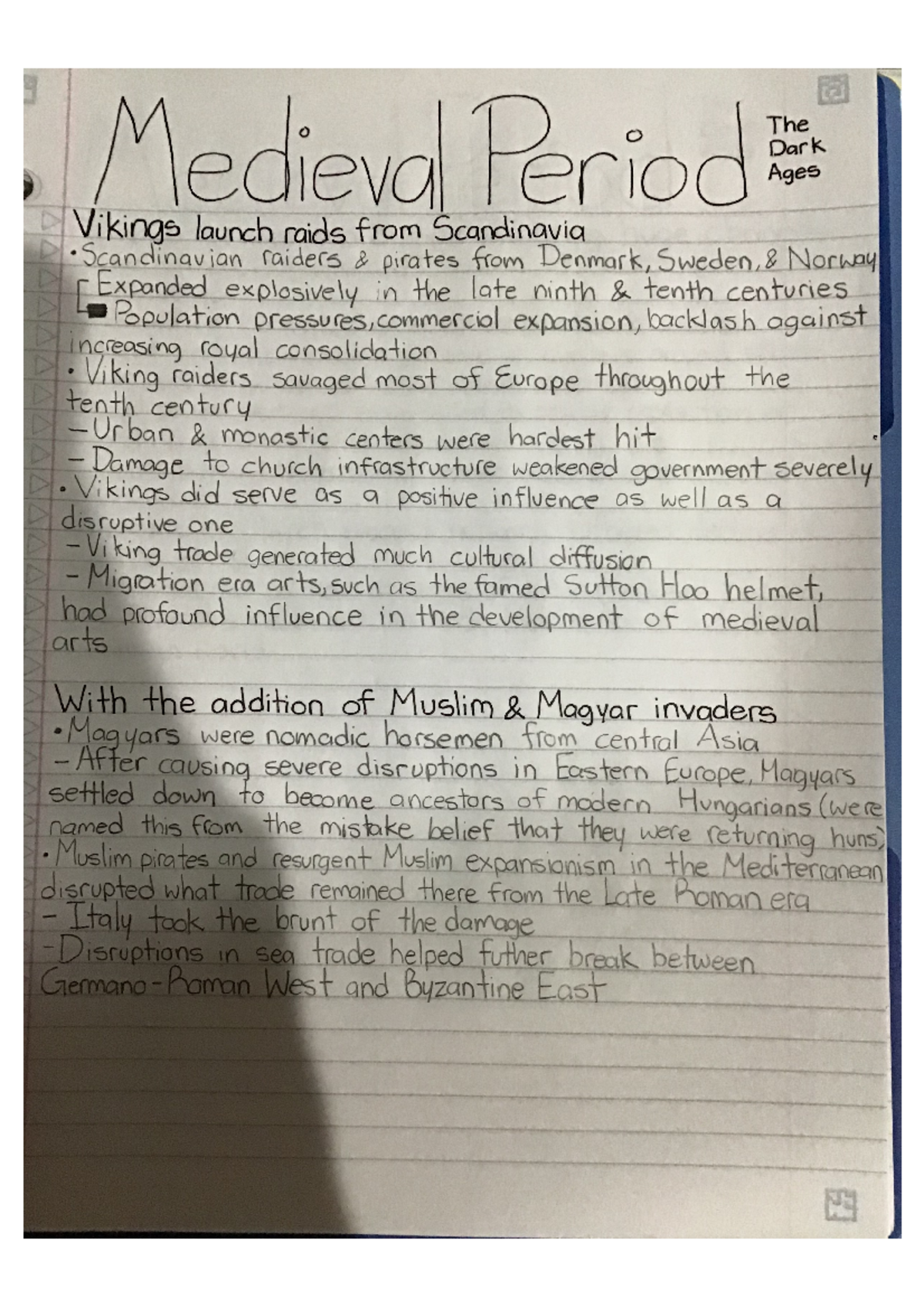 MP-The Dark Ages 3 - Notes for Medieval Period - The Dark Ages - GEO ...