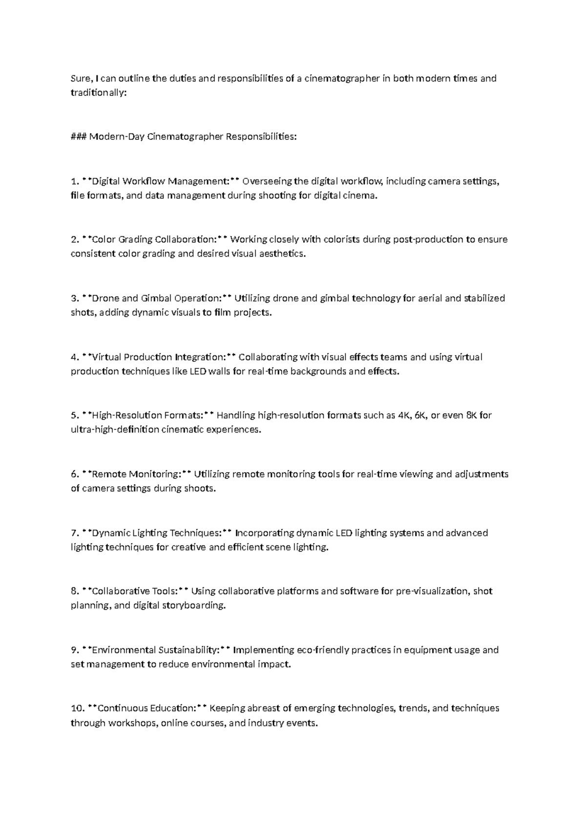 Duties and Responsibilities of a Cinematographer - Color Grading ...