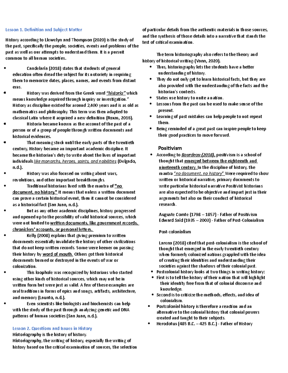 PRELIM REVIEWER FOR PHILIPPINE HISTORY Bachelor of Early Childhood