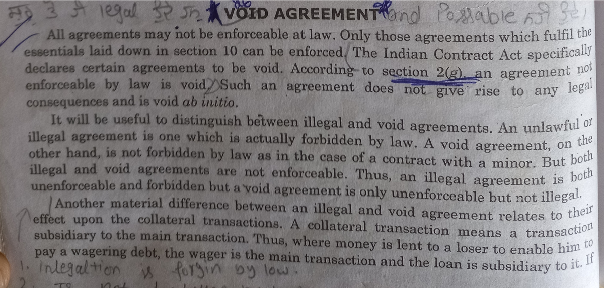 Void Agreements - Void Agreement Notes - BALLB Hons. - Studocu