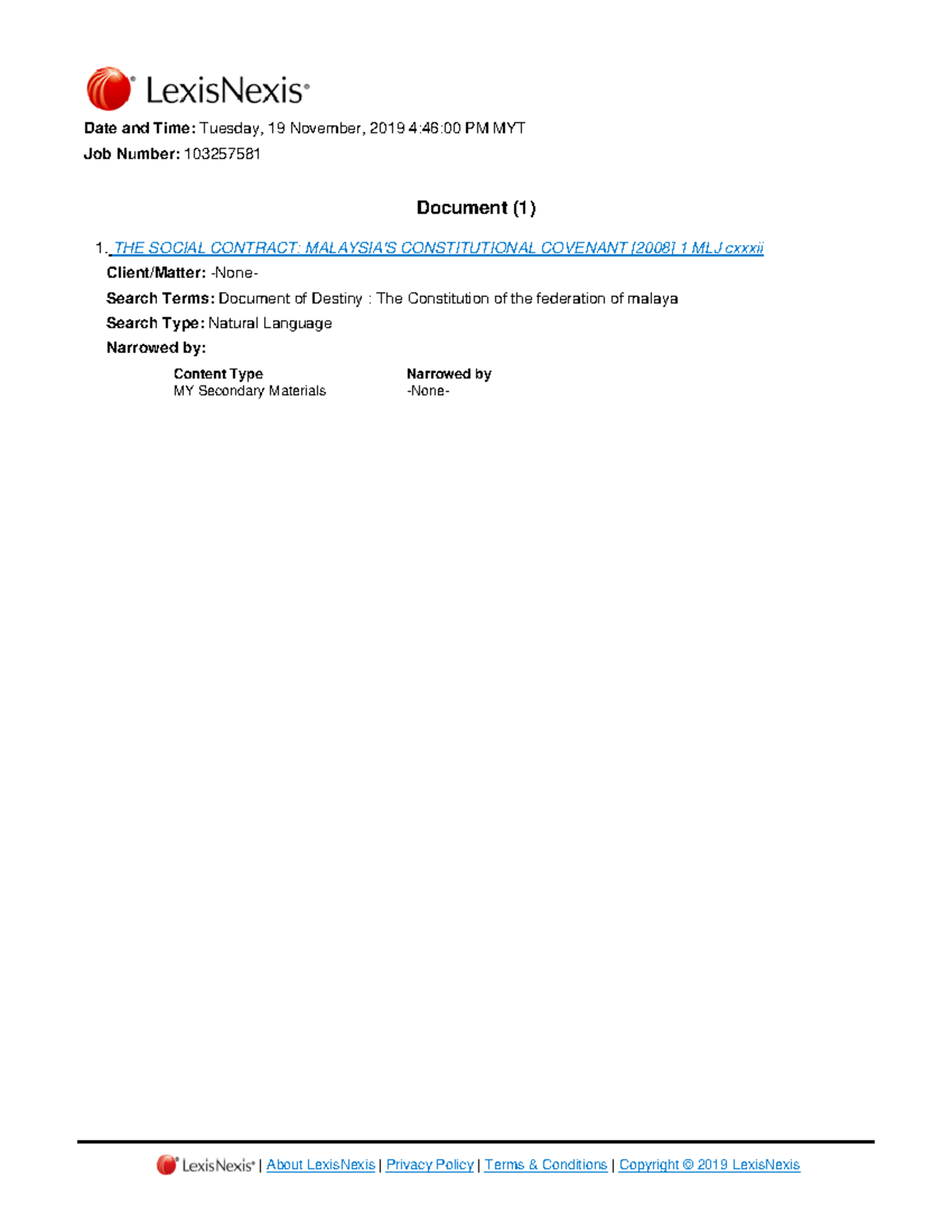 THE Social Contract Malaysia S Constitutional Covenant About