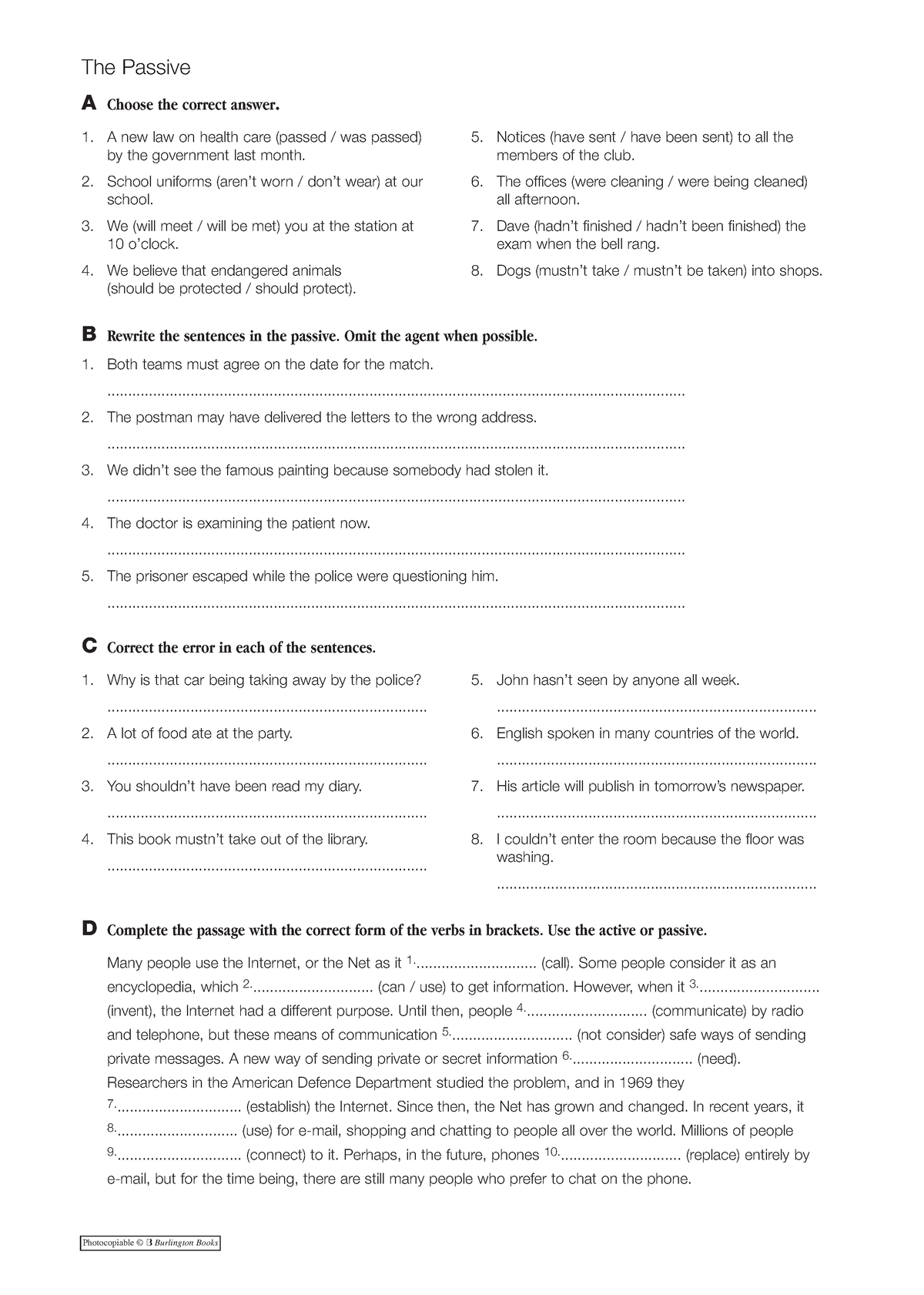 59008 - mindset1 - C Correct the error in each of the sentences. B ...