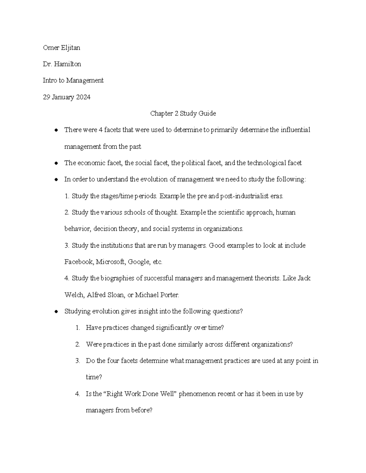Introduction To Management Chapter 2