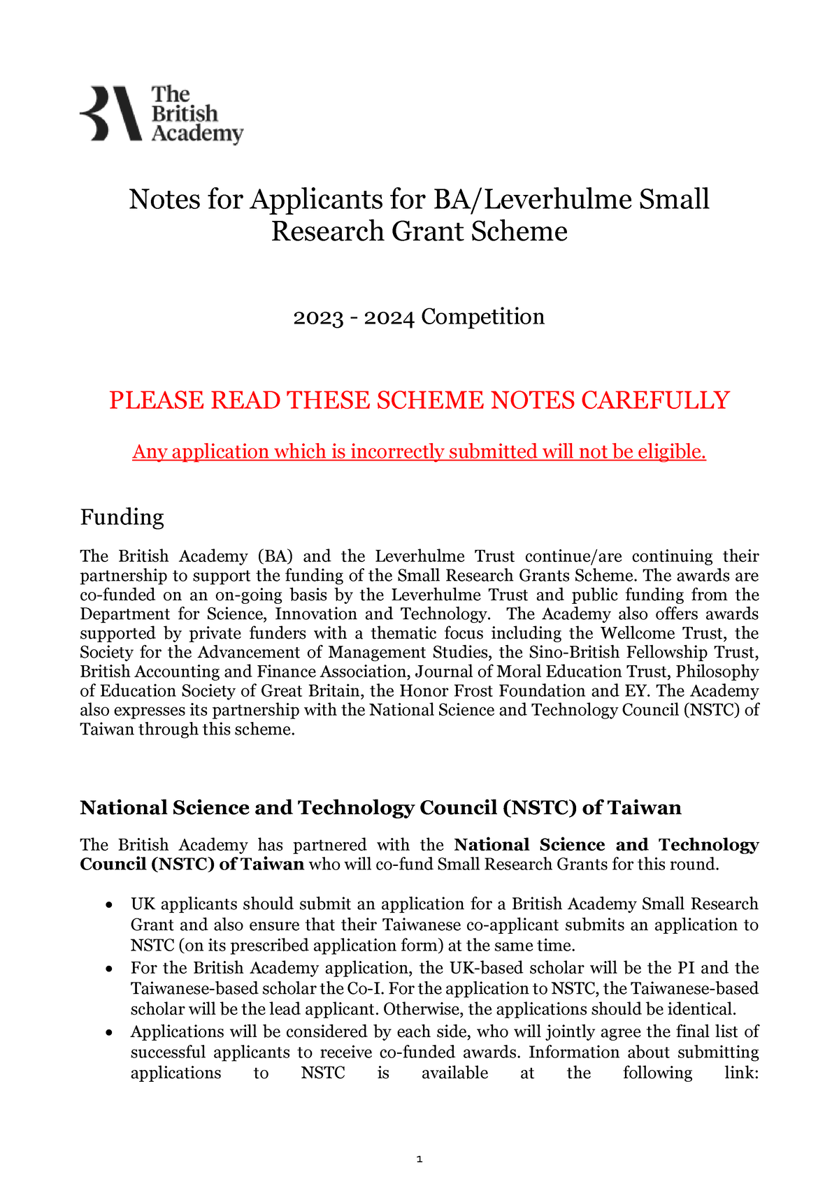 leverhulme research project grant deadlines