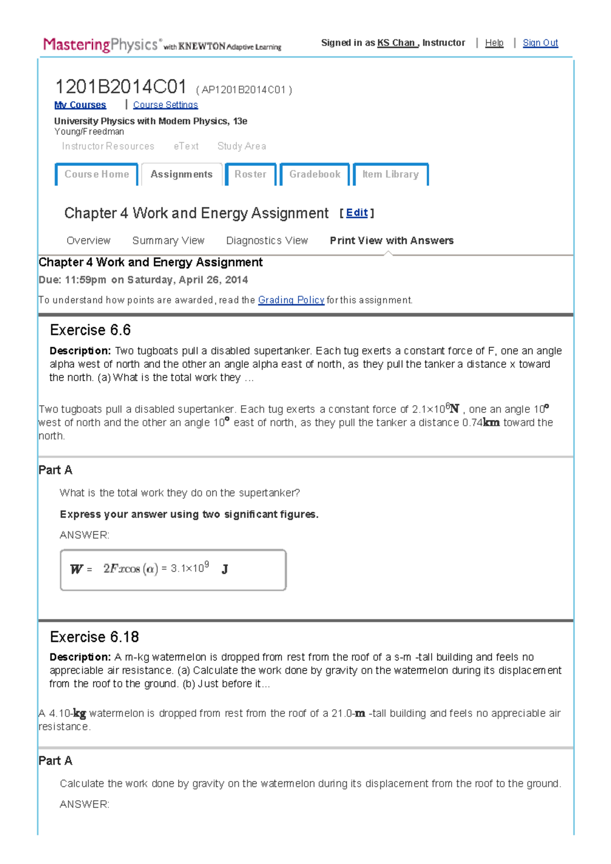 Chapter 4 with Answers - Signed in as KS Chan , Instructor Help Sign ...