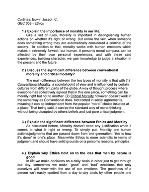 Cortinas-M3 Assign - Omg - Cortinas, Egwin Joseph C. GEC 008 - Ethics 1 ...