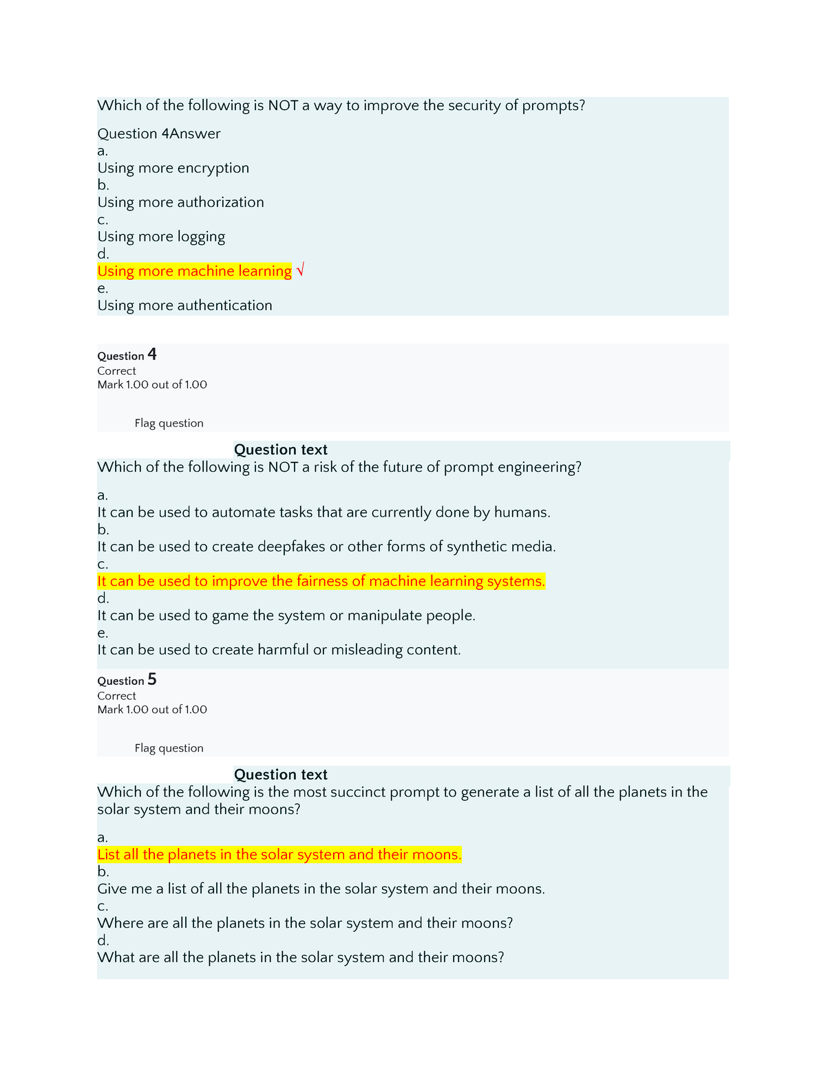 UGRD-AI6100 AI: Prompt Engineering - Which Of The Following Is NOT A ...