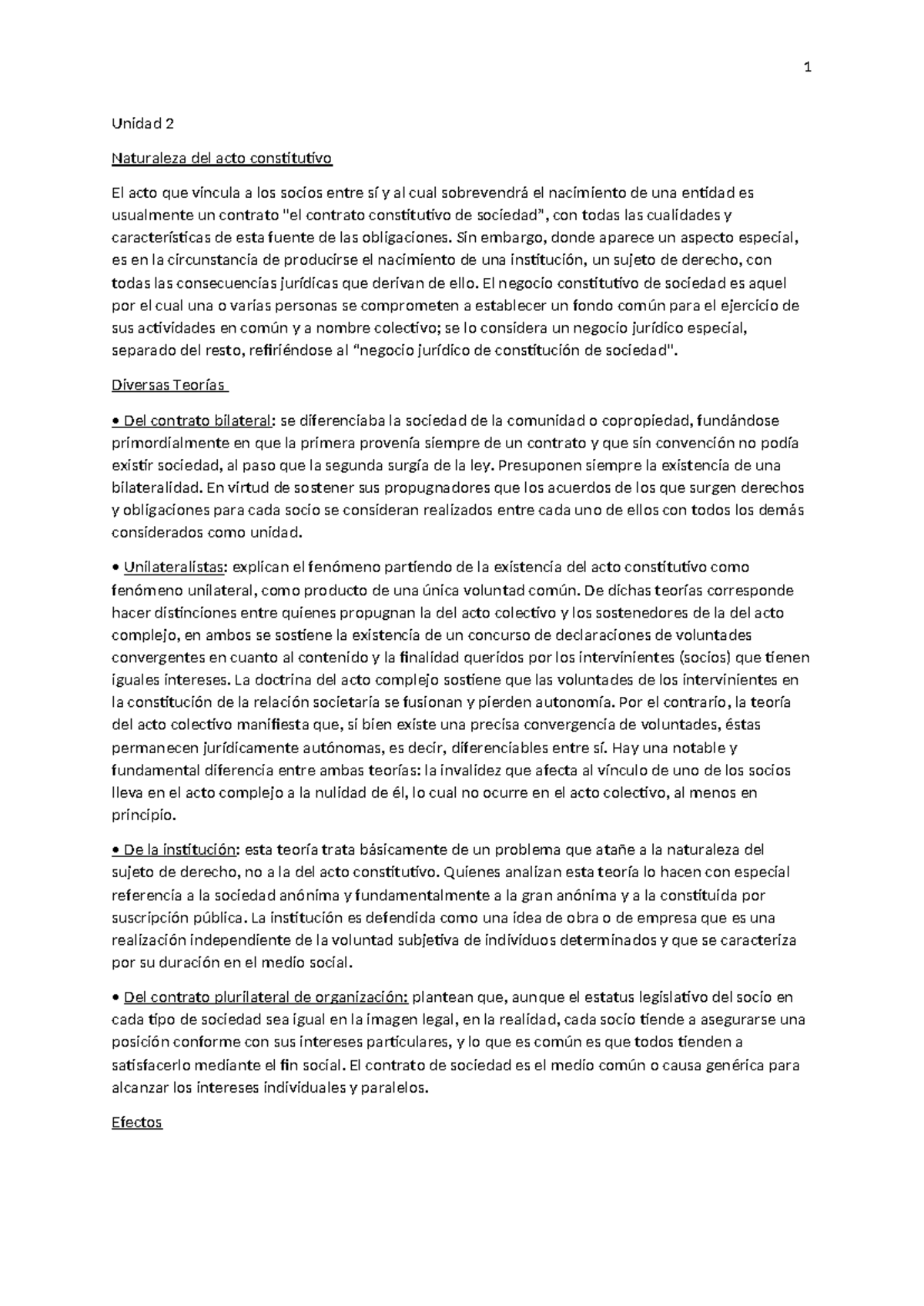 Unidad 2 Formas Juridicas - Unidad 2 Naturaleza Del Acto Constitutivo ...