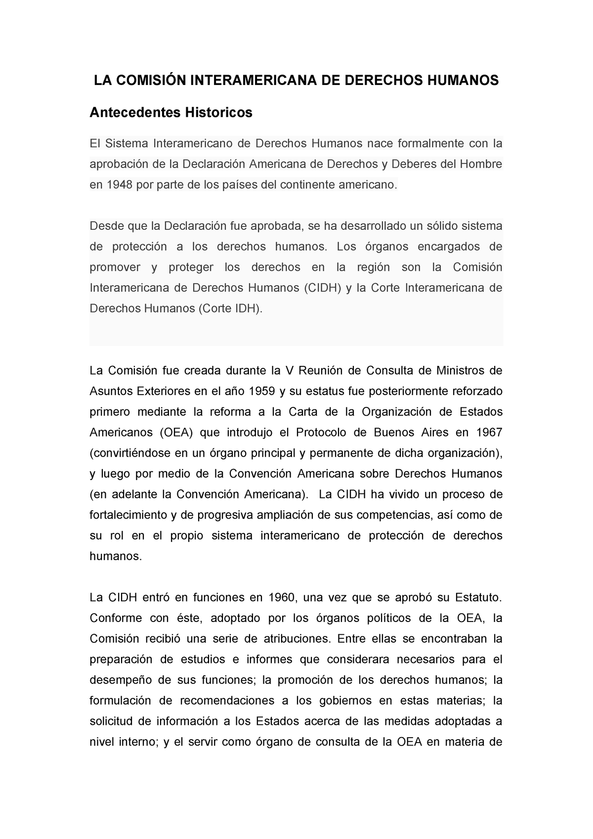 LA Comisión Interamericana DE Derechos Humanos - LA COMISIÓN ...