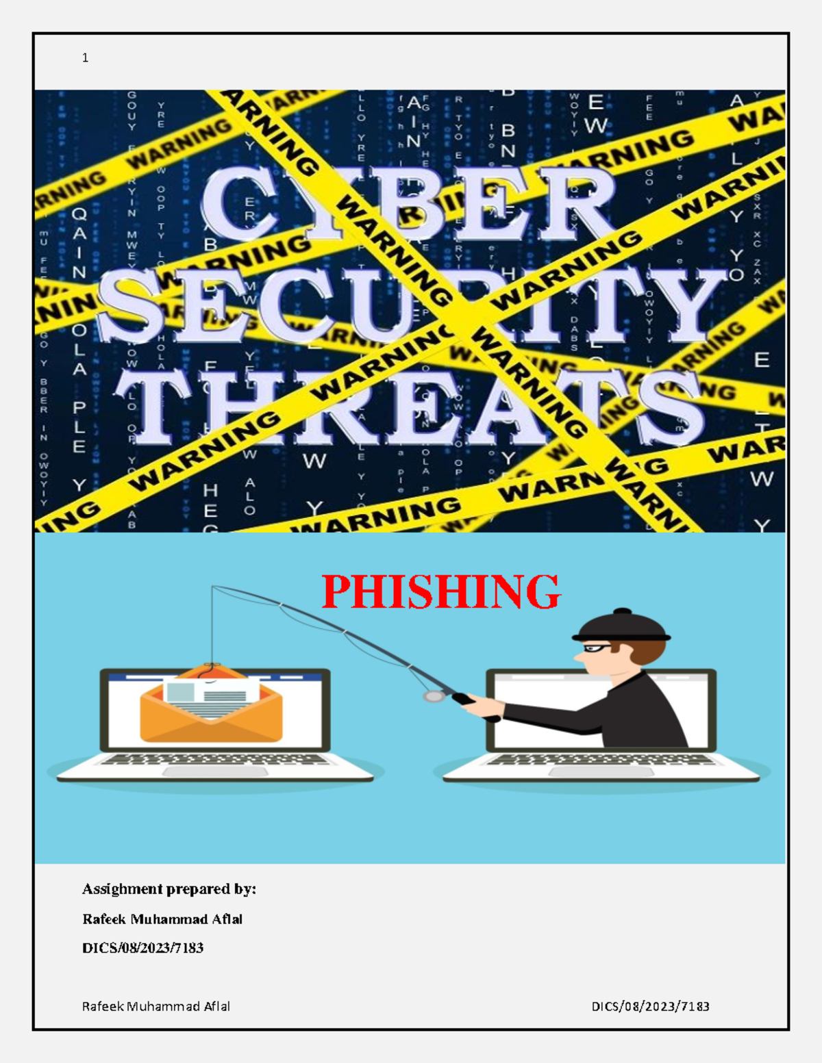 Cyber security assighment - PHISHING Assighment prepared by: Rafeek ...