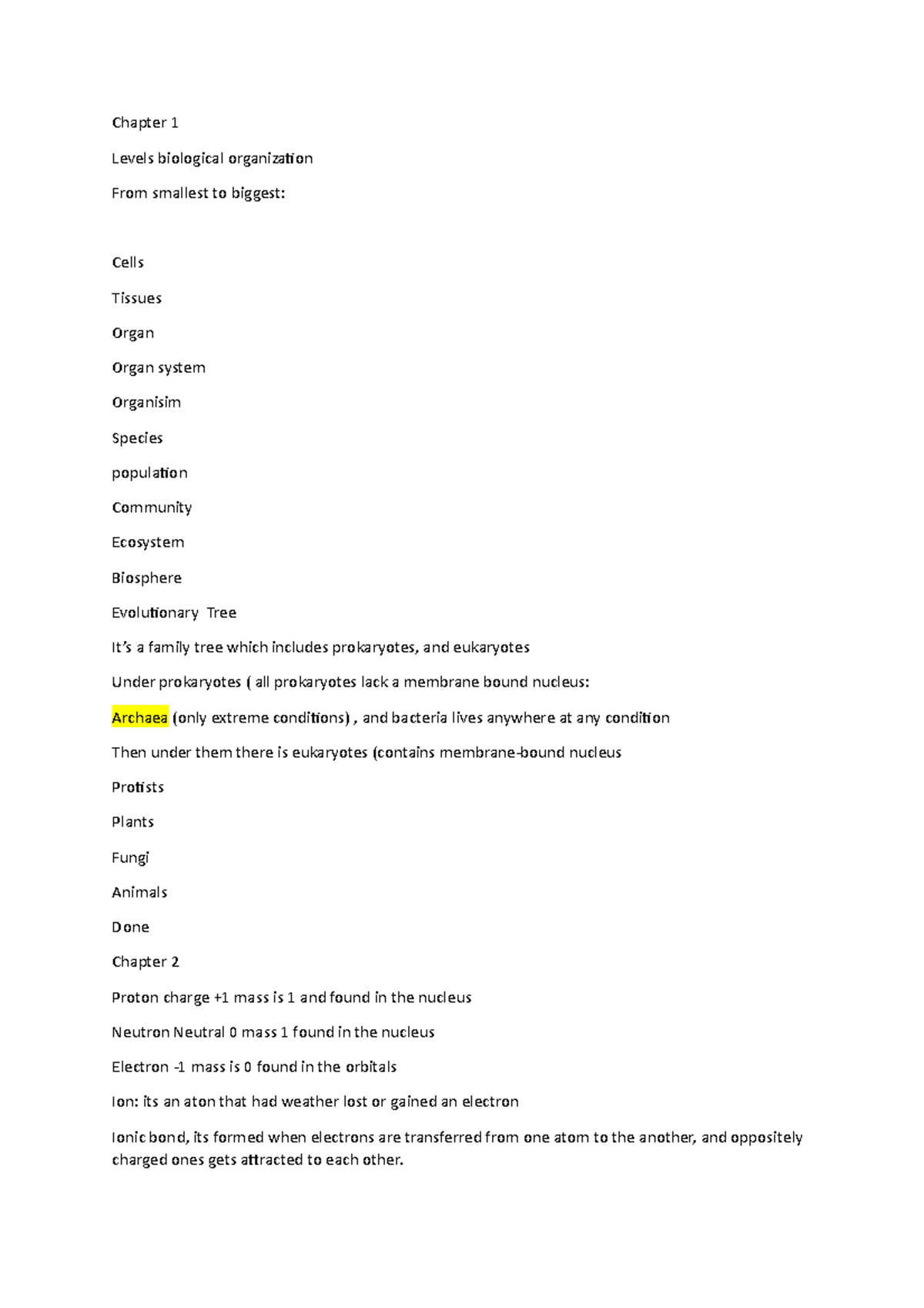 Chapter 1 None Chapter 1 Levels Biological Organization From chapter-1-none-chapter-1-levels-biological-organization-from