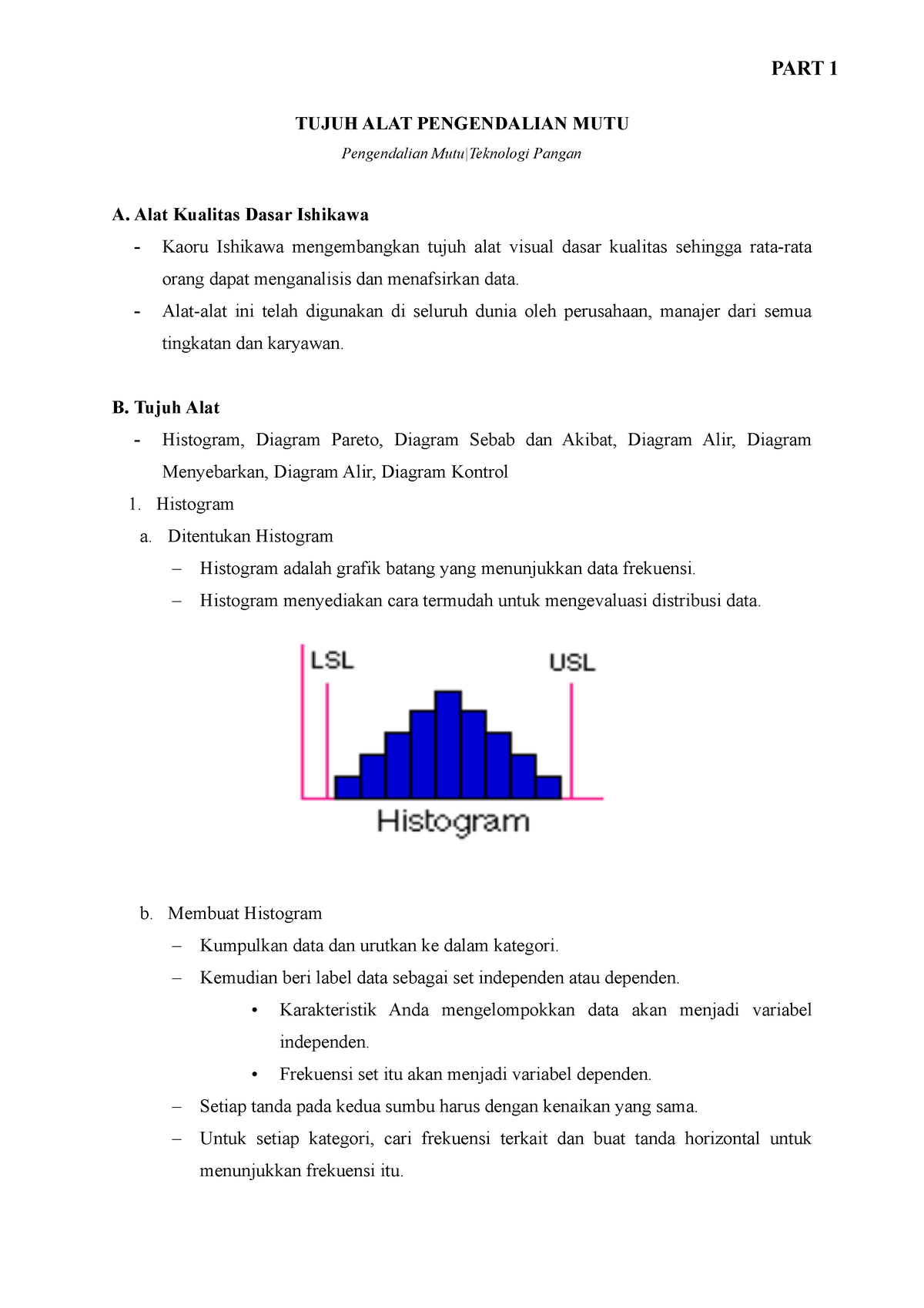 Tujuh Alat Pengendalian Mutu - TUJUH ALAT PENGENDALIAN MUTU ...