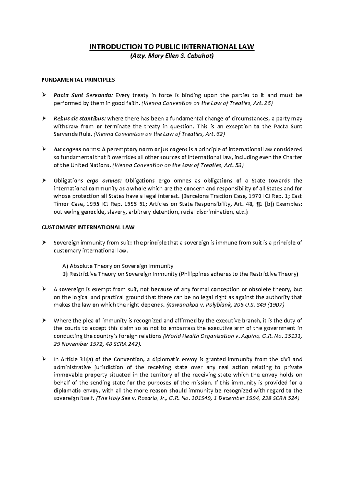 2024 - PIL - INTRODUCTION TO PUBLIC INTERNATIONAL LAW (Atty. Mary Ellen ...