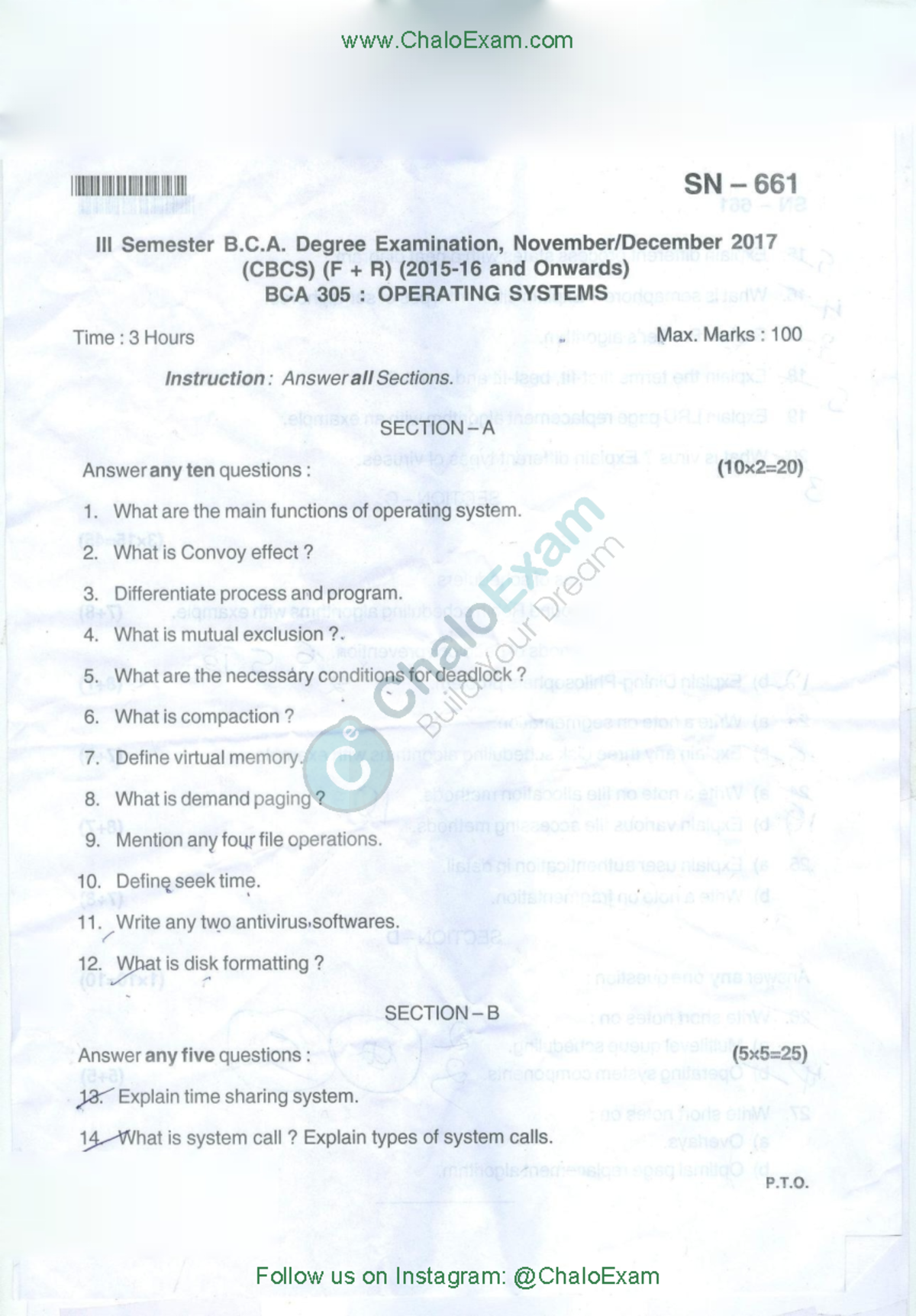 2017 Os Previous year papersPrevious year papersPrevious year papers ...