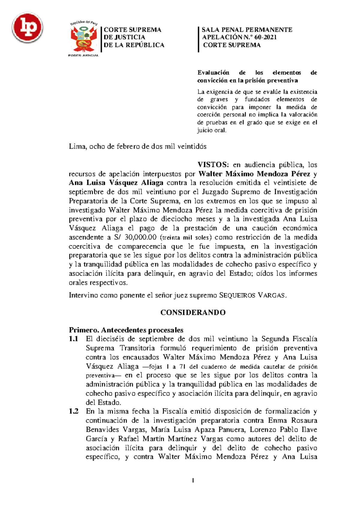 Apelacion 60 2021 Lima Lpderecho De Justicia ApelaciÓn N ° 60 De La