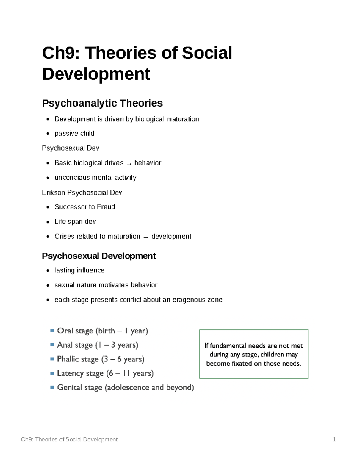 Ch9 Theories of Social Development - Ch9: Theories of Social ...