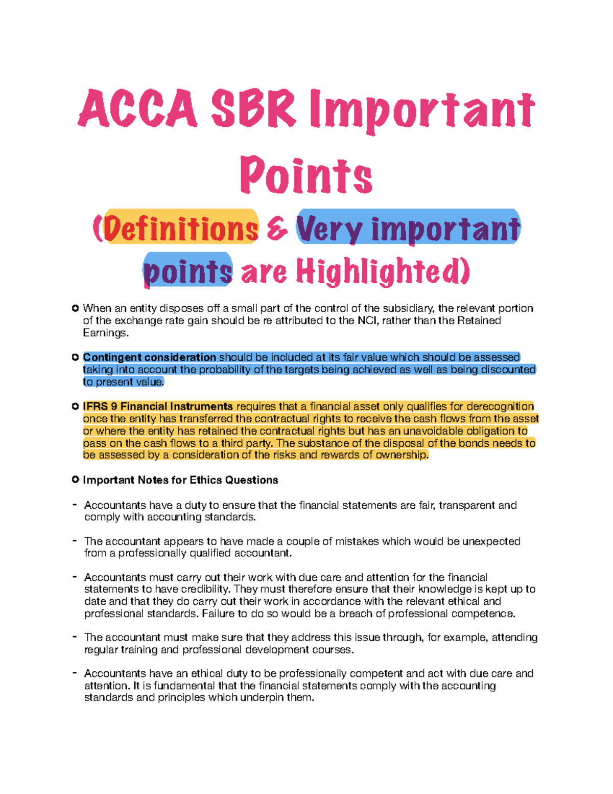 ACCA SBR Important Points - Asra - ACCA SBR Important Points ...