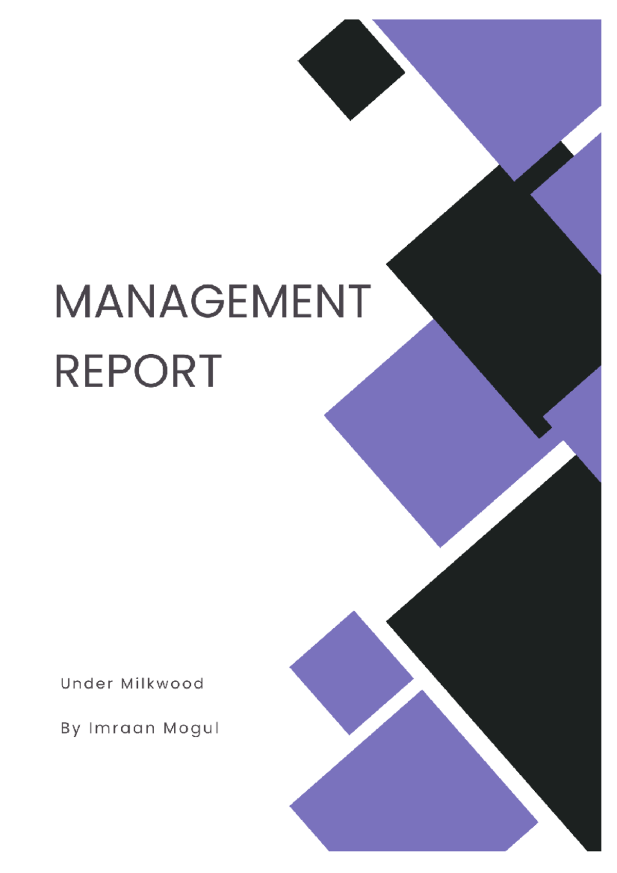 UTS - ITOM - Management Report - Assignment 2 - Table of Contents ...