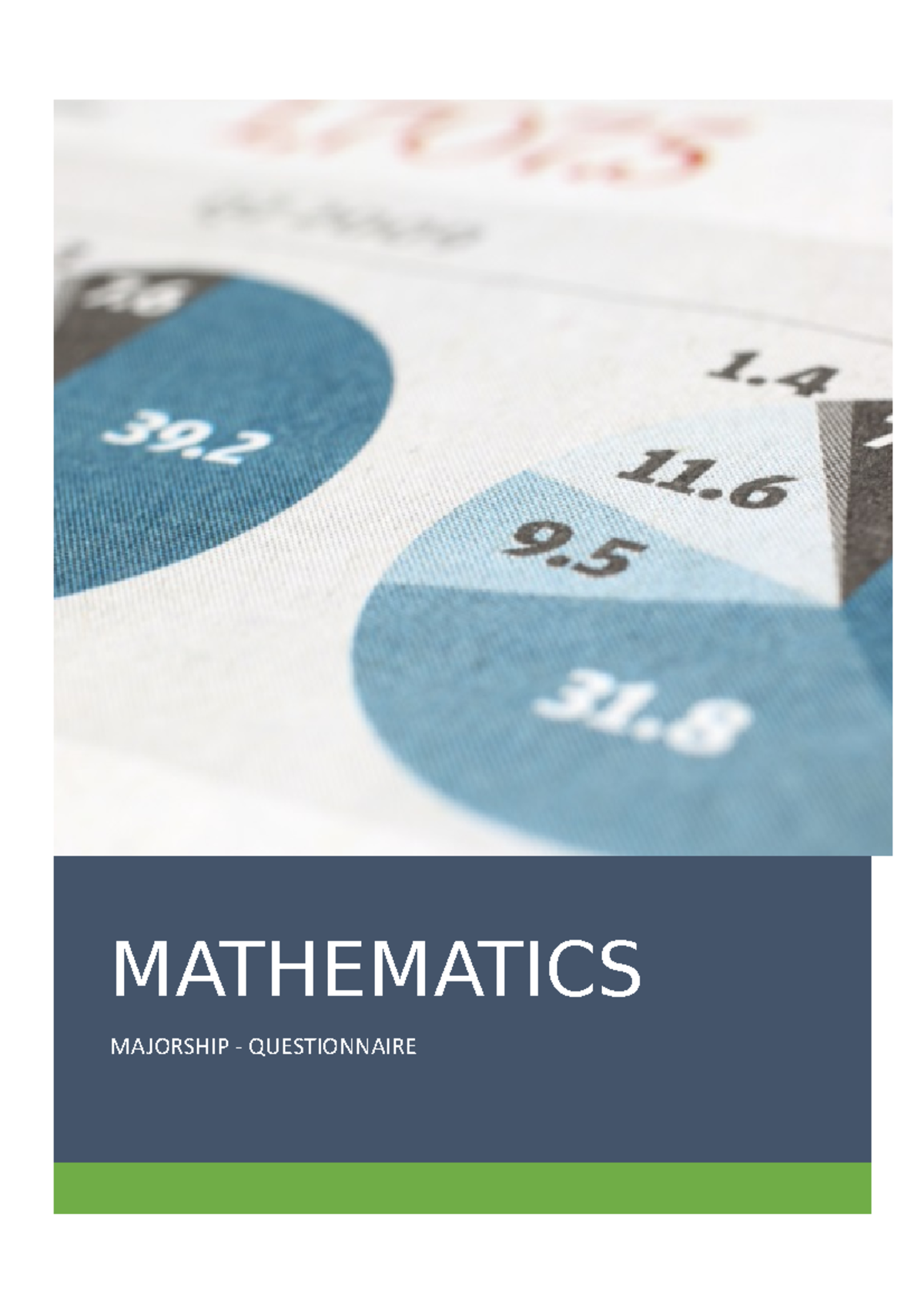 Mathematics - Majorship - MATHEMATICS MAJORSHIP - QUESTIONNAIRE Read ...