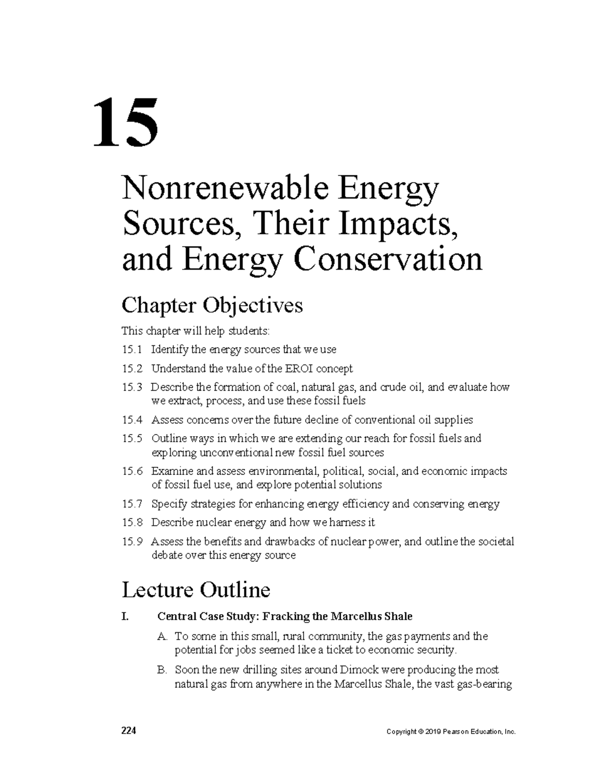 Withgott essenv 6 ch15 instr guide 224 Copyright © 2019 Pearson