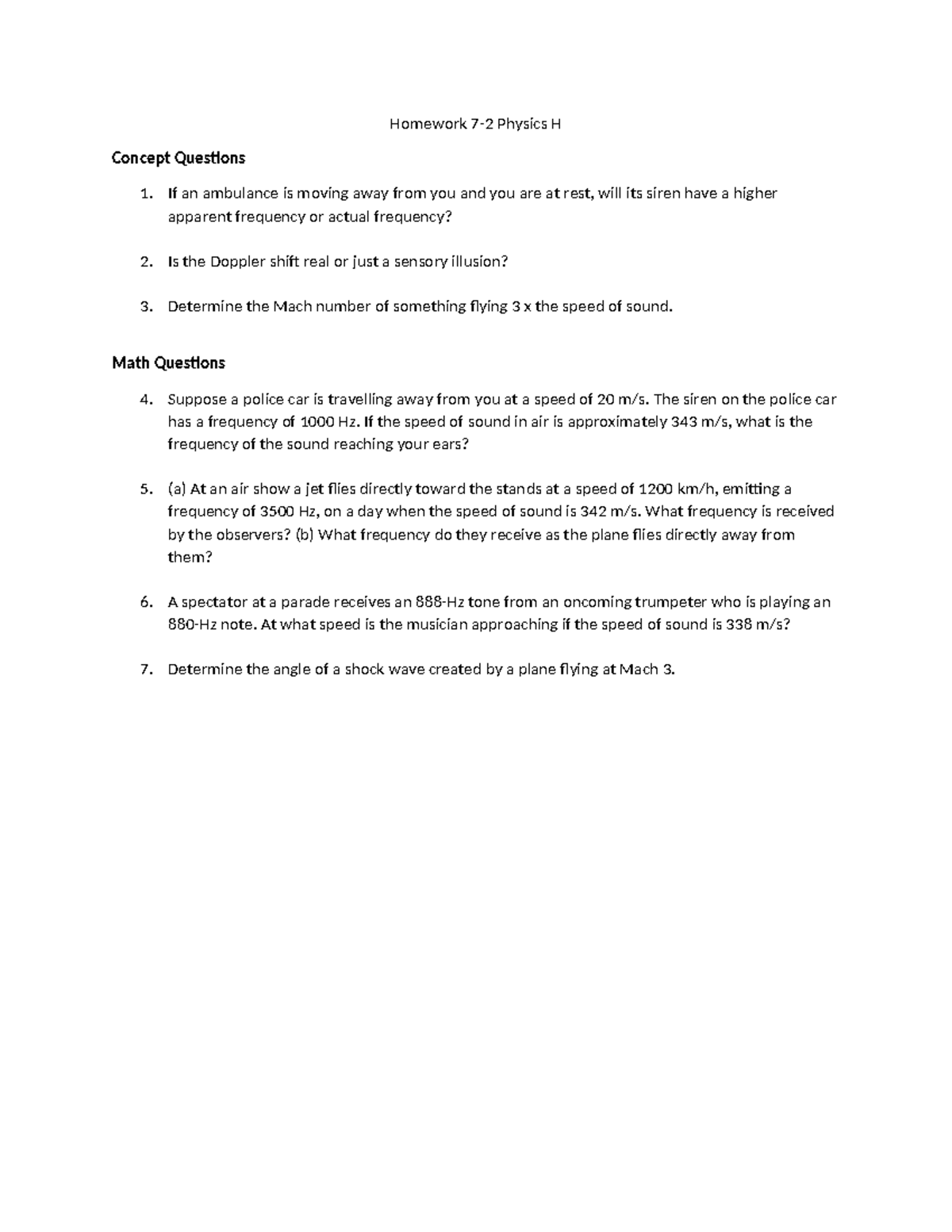 Homework+7-2 - Math Questions Suppose a police car is travelling away ...