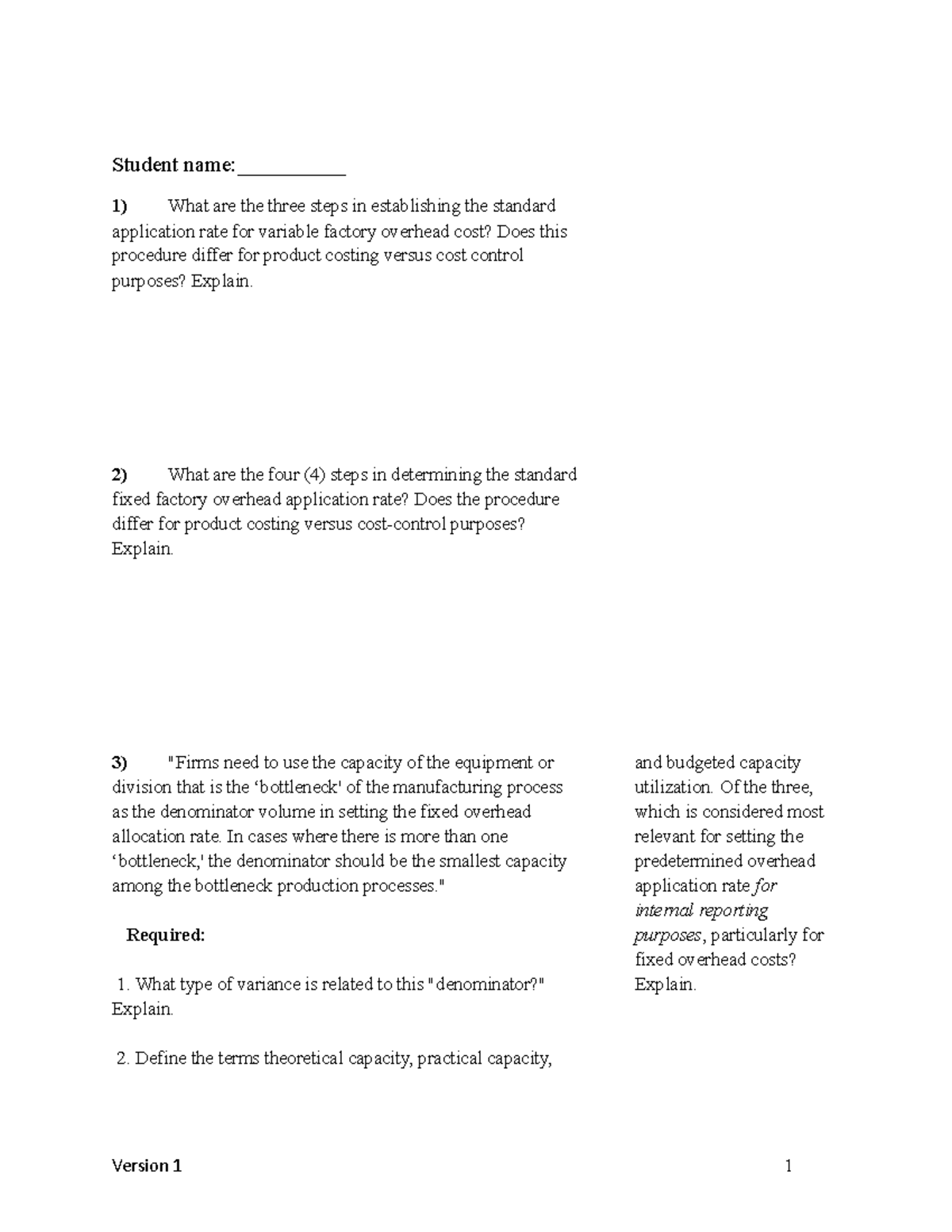 Testbank Chapter 15 version 1 - Student name:__________ 1) What are the ...