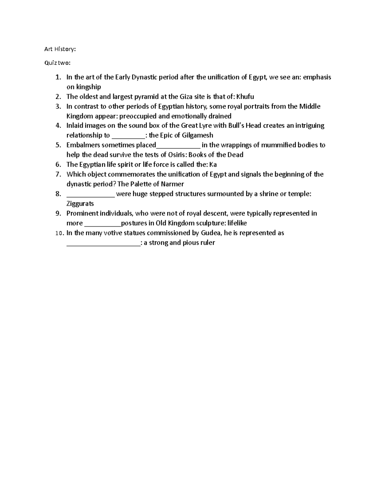 Art History Quiz 2 Art History Quiz two In the art of the Early