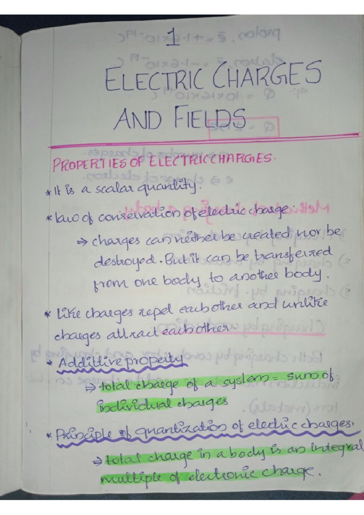 1- Electric Charges AND Fields Class 12 - Plus two science - Studocu